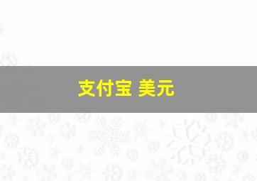 支付宝 美元